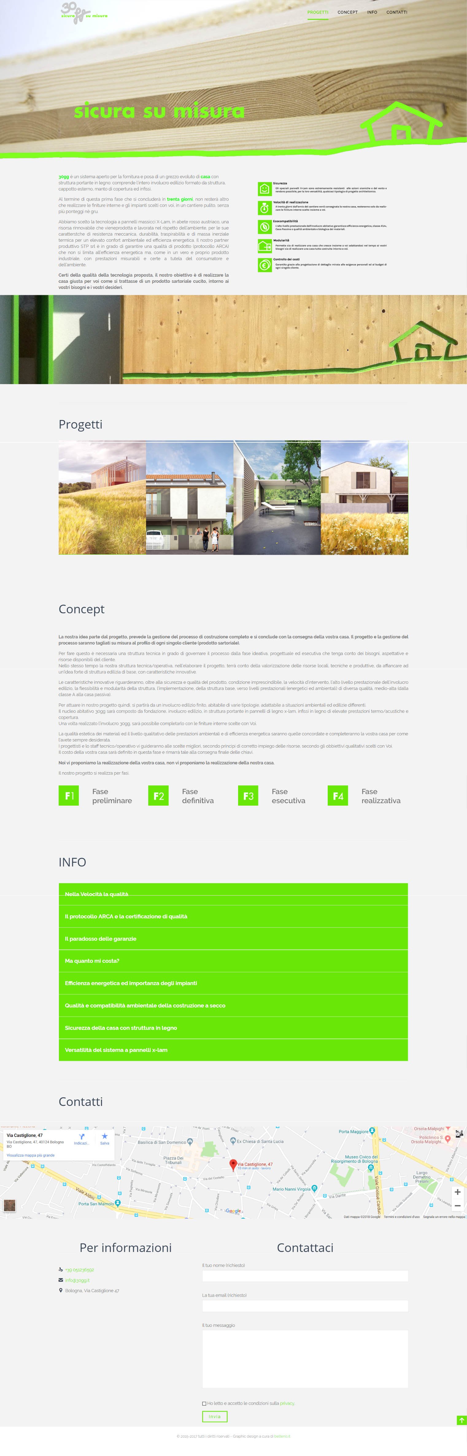 Sito WordPress One Page per 30gg Project: Costruzioni Legno Eco