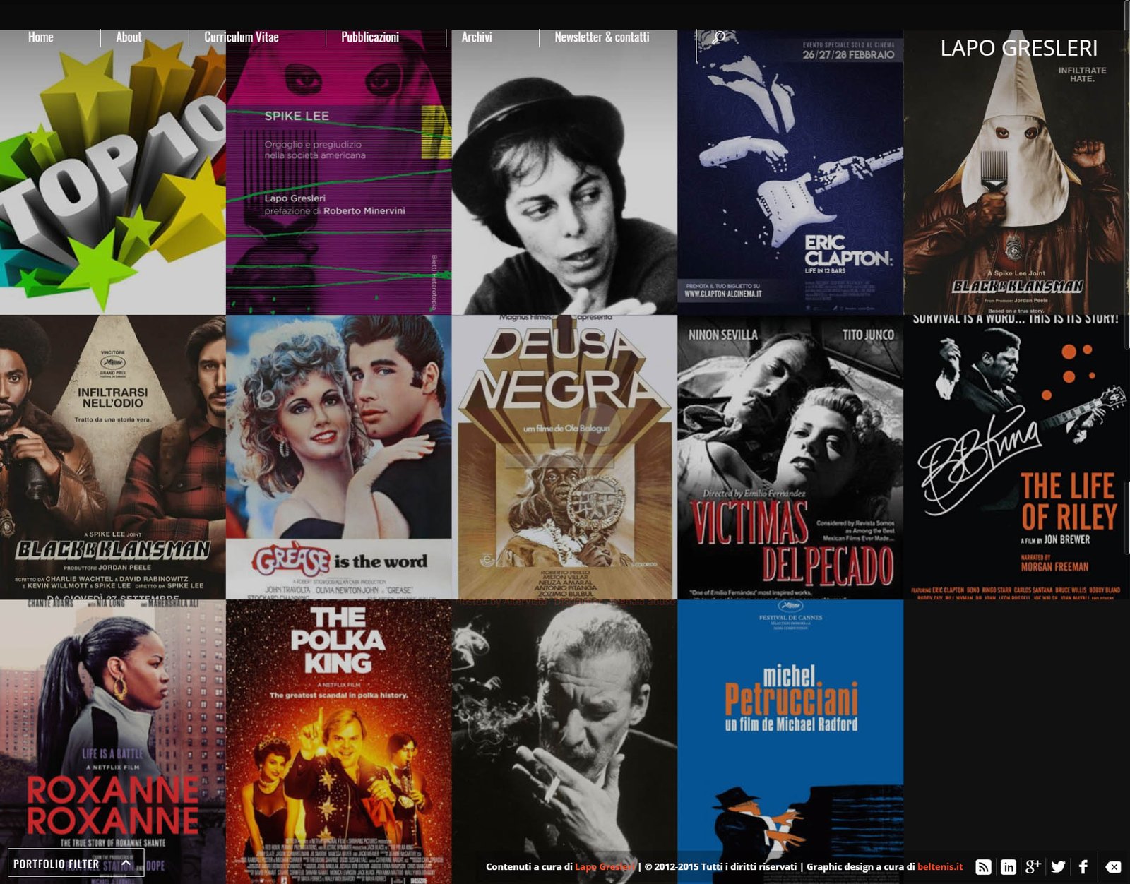 Critico Cinema – Sito Portfolio & Archivio in WordPress