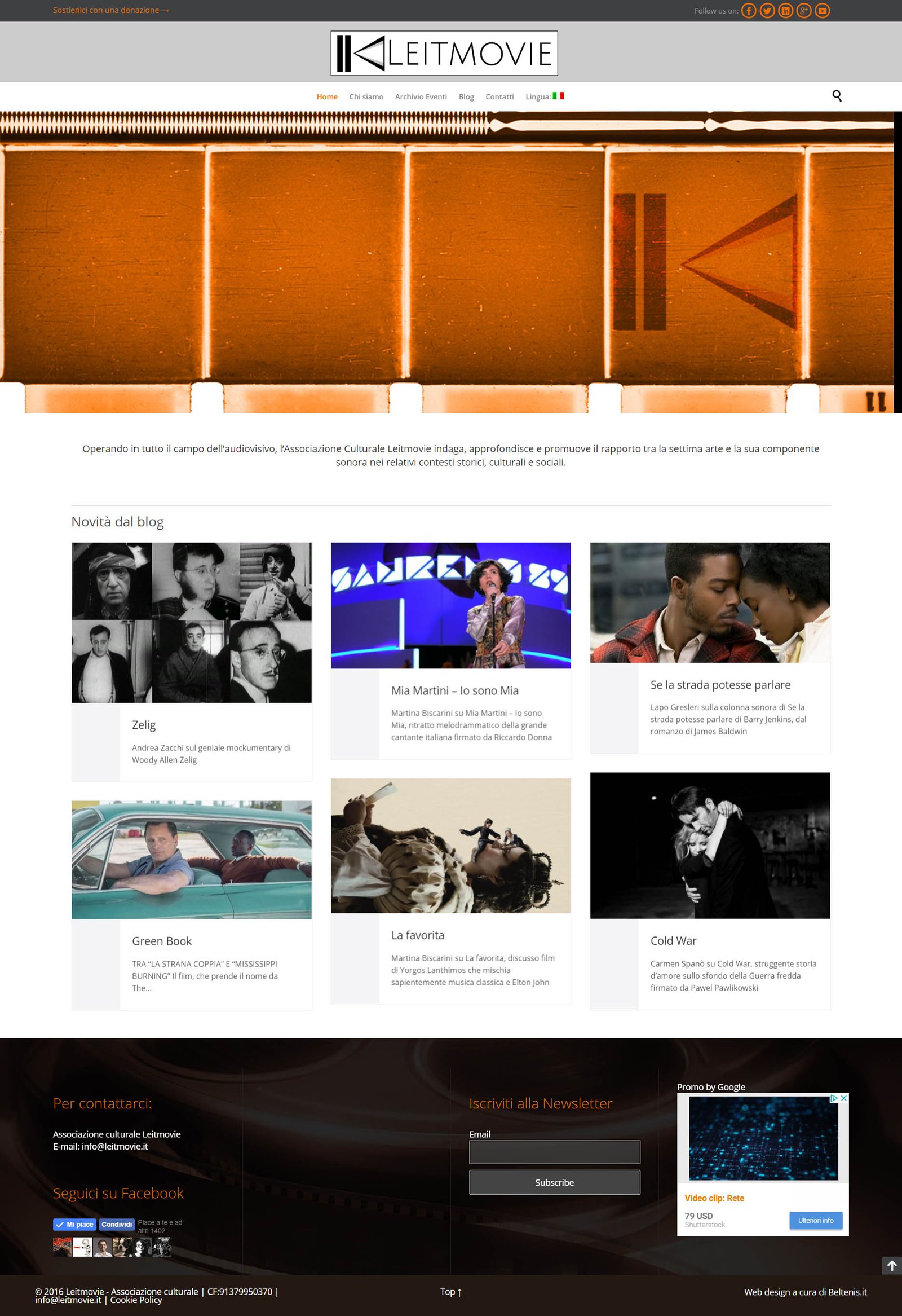 Realizzazione Sito Web Associazione Culturale Leitmovie