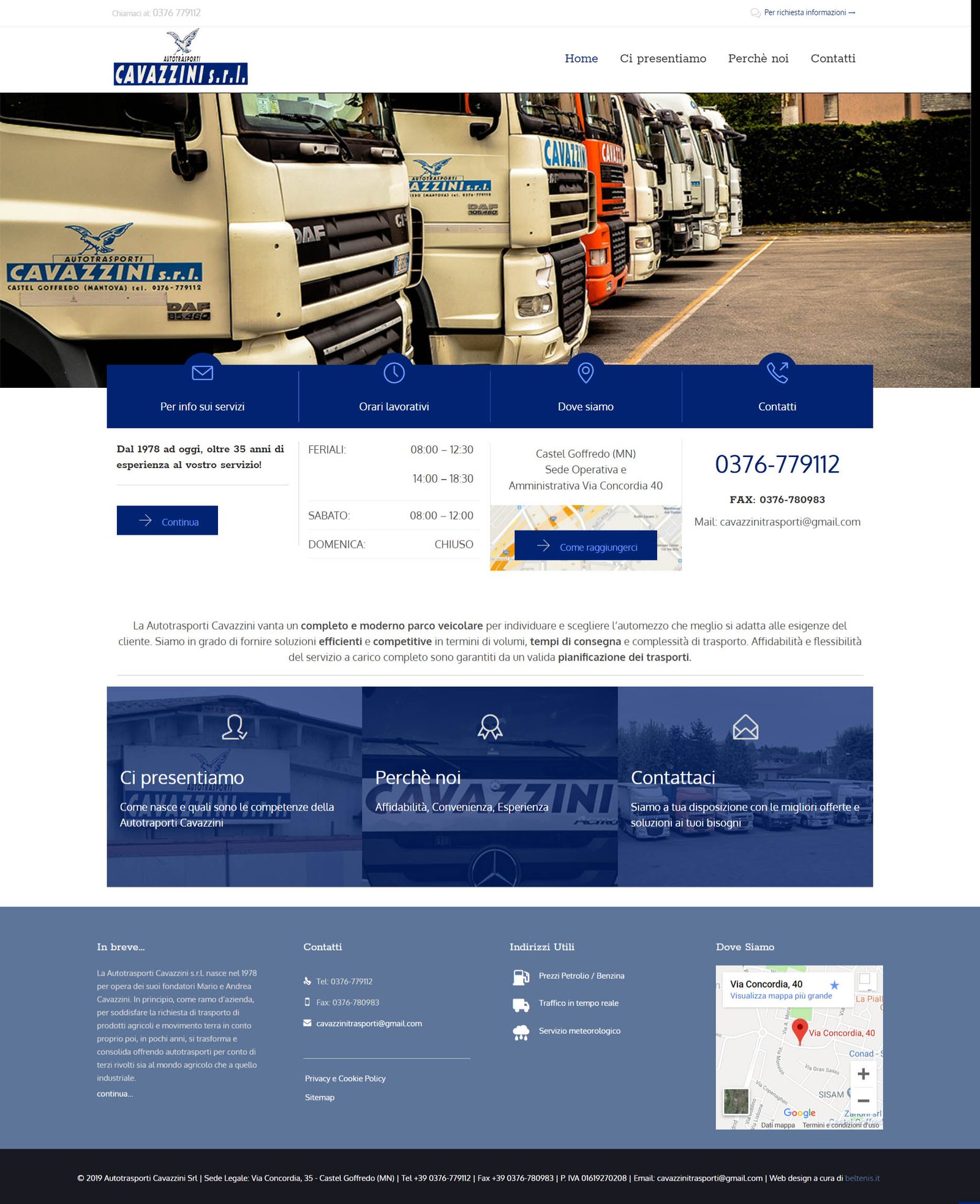 Realizzazione Sito Web Autotrasporti Cavazzini