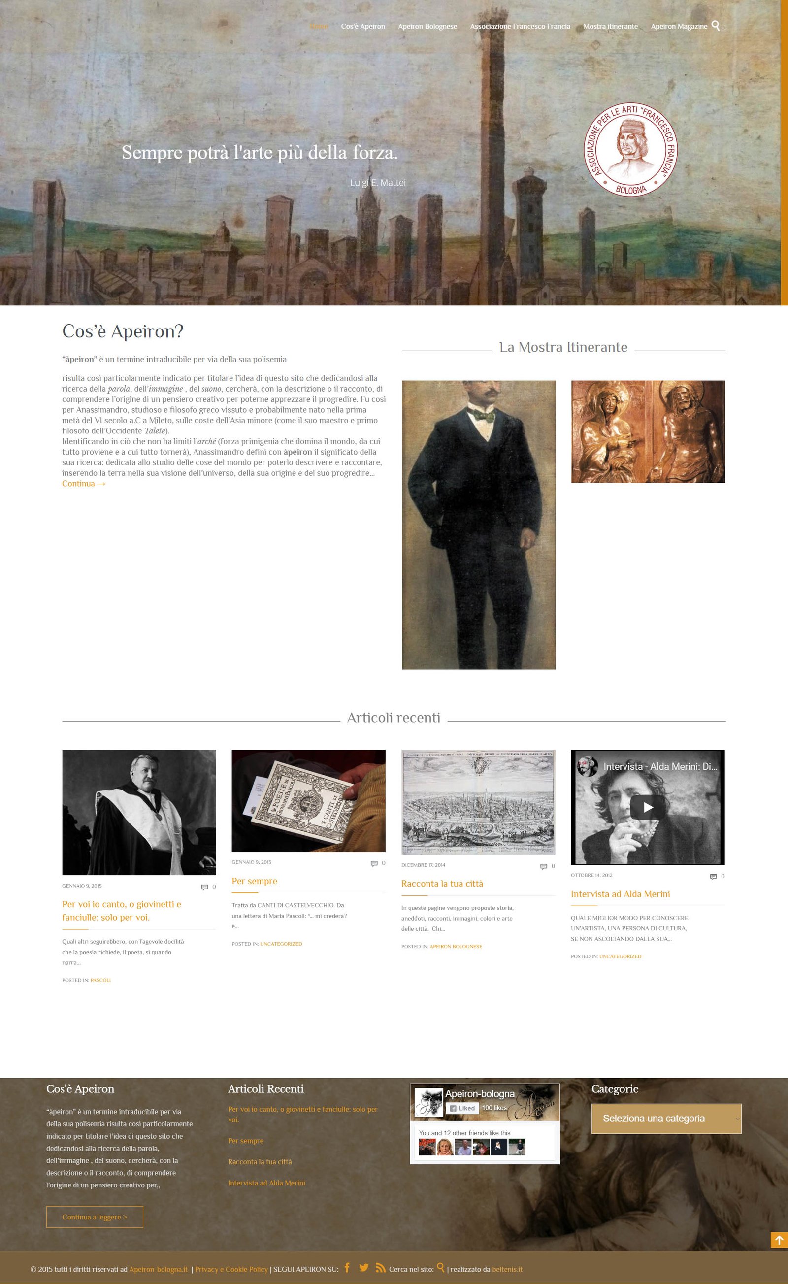 Realizzazione Sito Web Apeiron-bologna.it