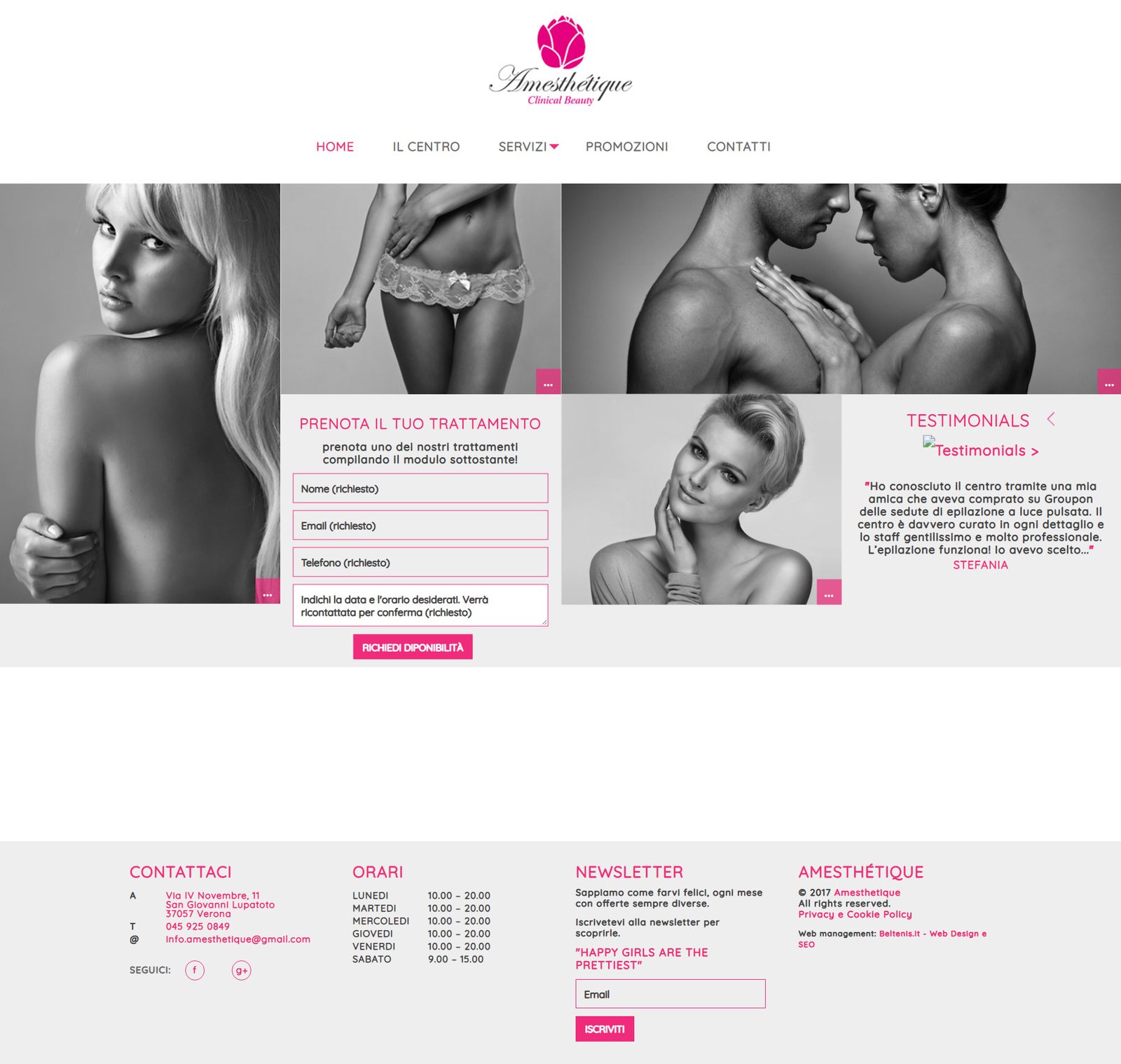 Anteprima del sito web