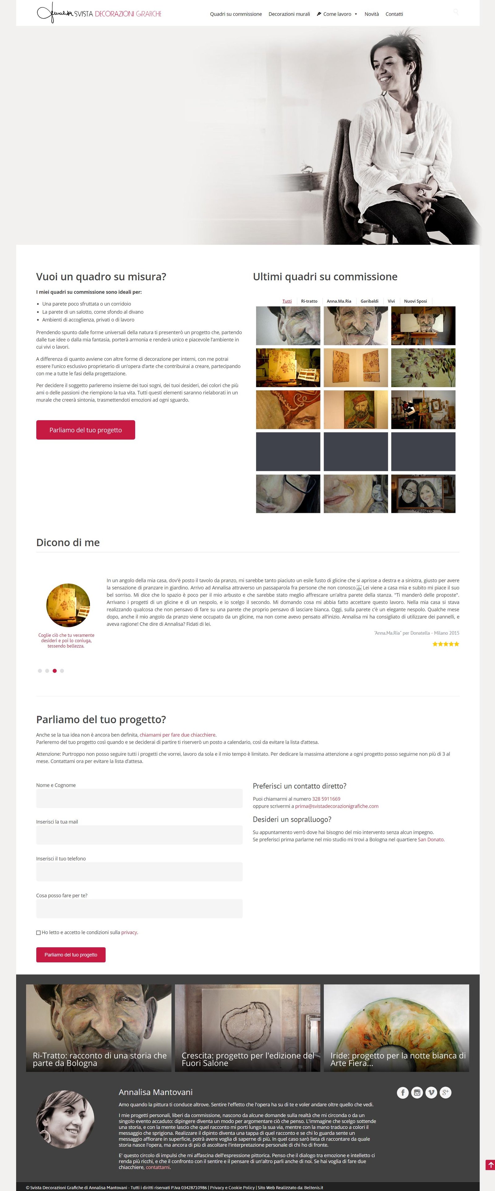 Sito internet per Svista Decorazioni Grafiche