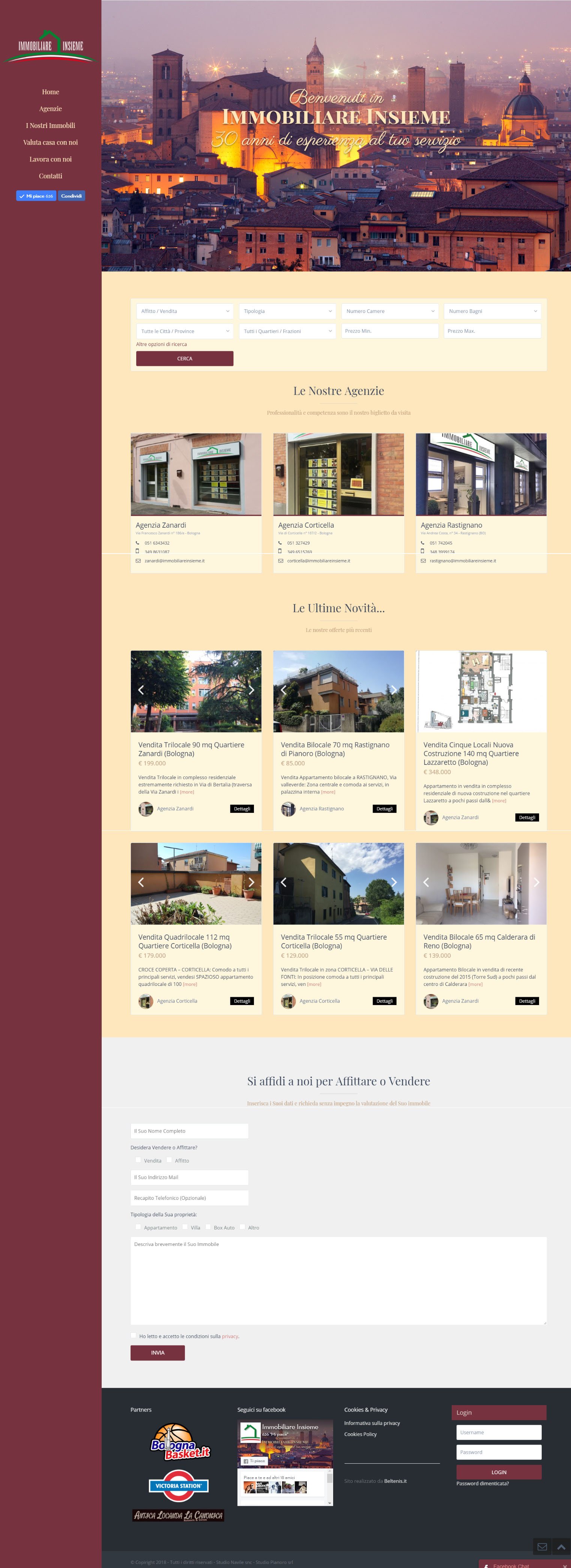 Anteprima del sito web