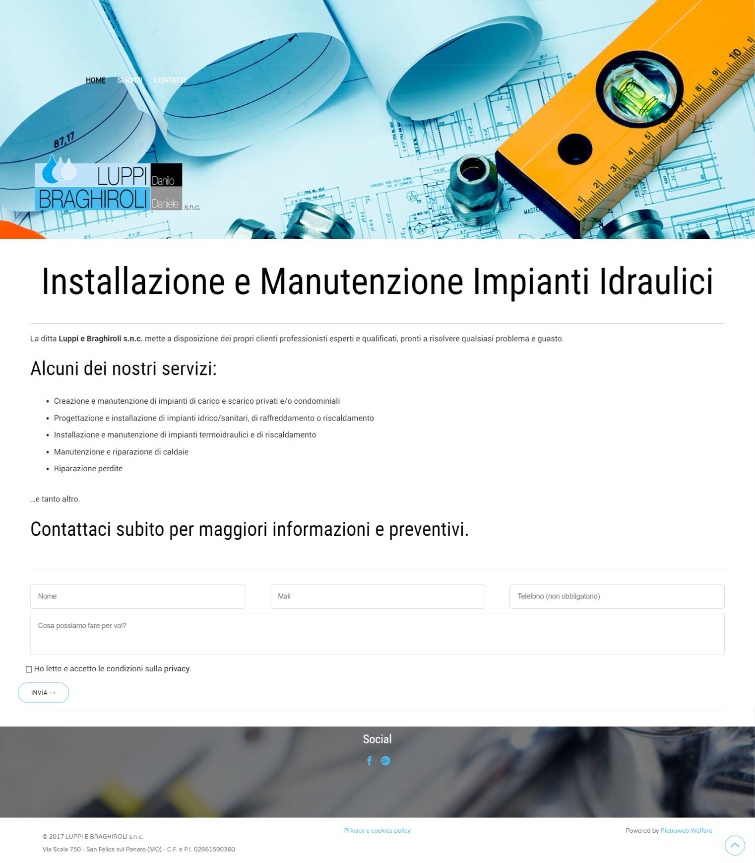 Anteprima del sito web