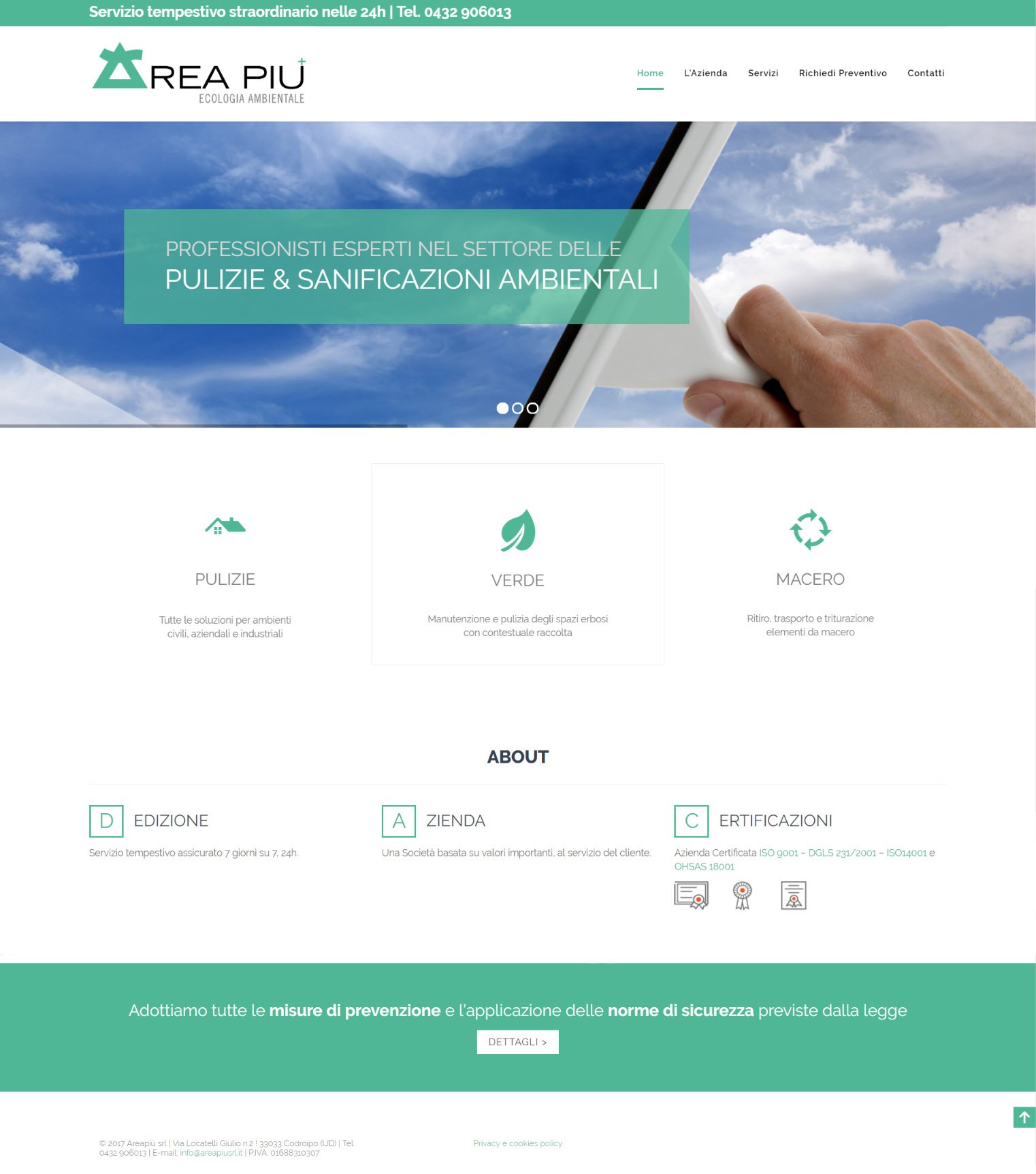 Sito web Area Più srl