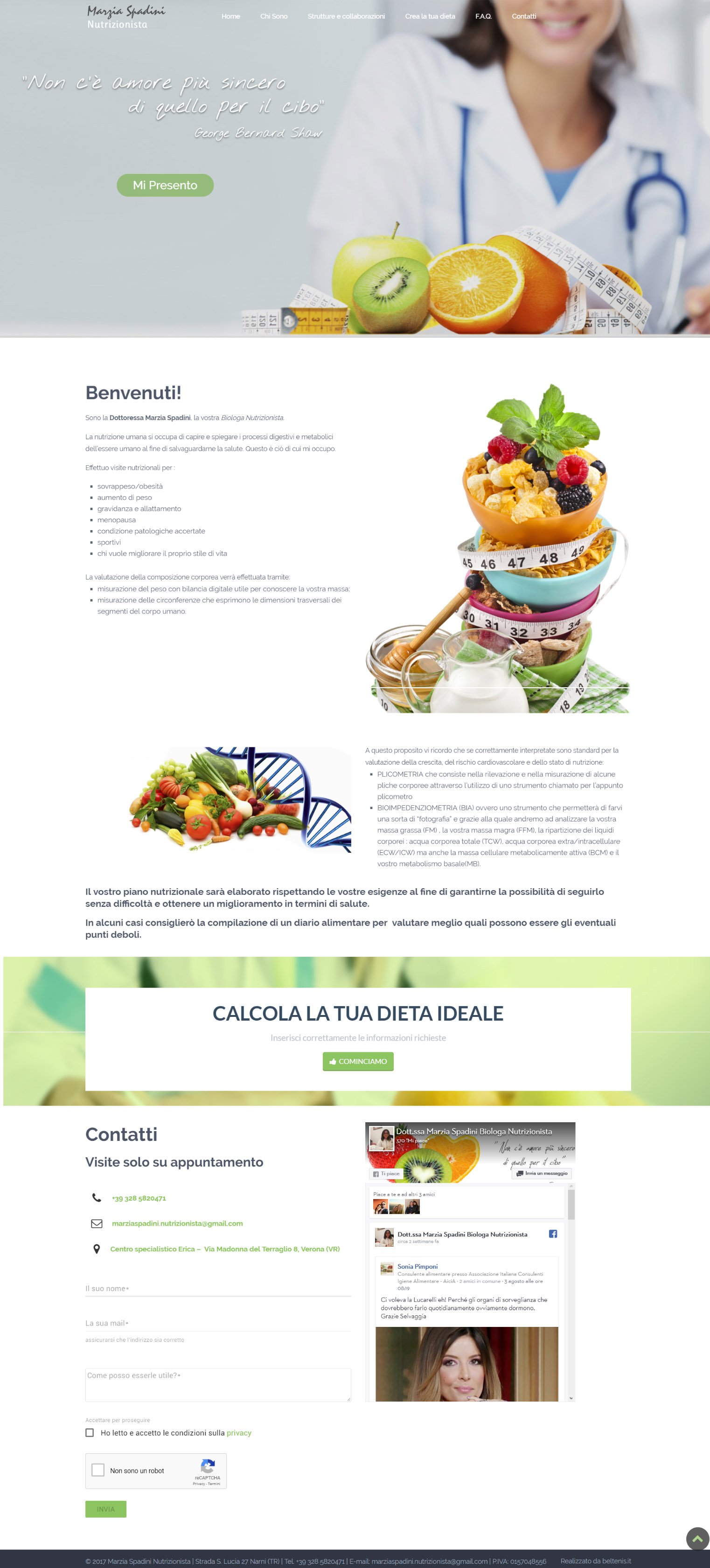 Sito internet Marzia Spadini Nutrizionista