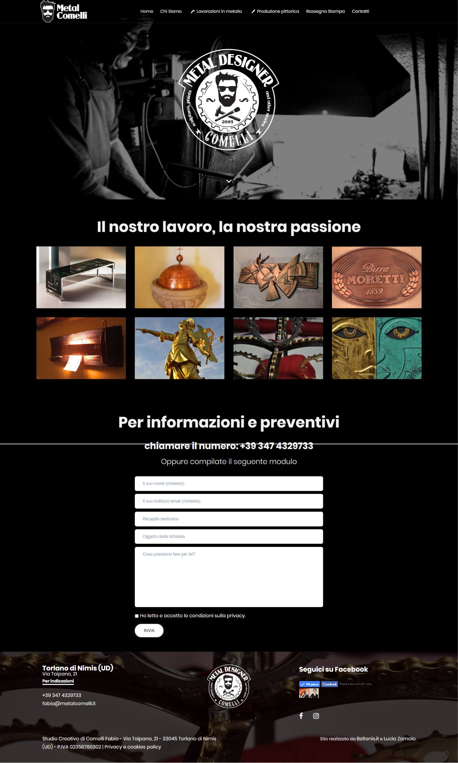 Anteprima del sito web