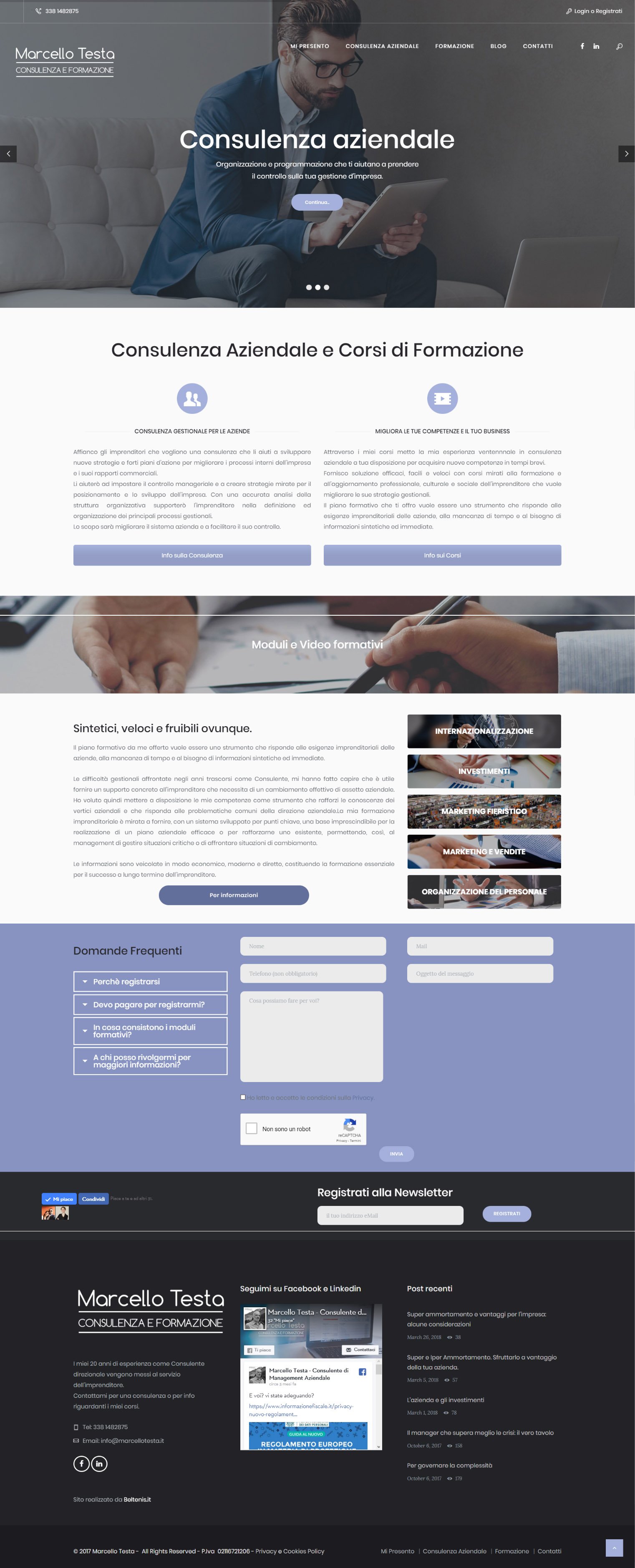 Anteprima del sito web