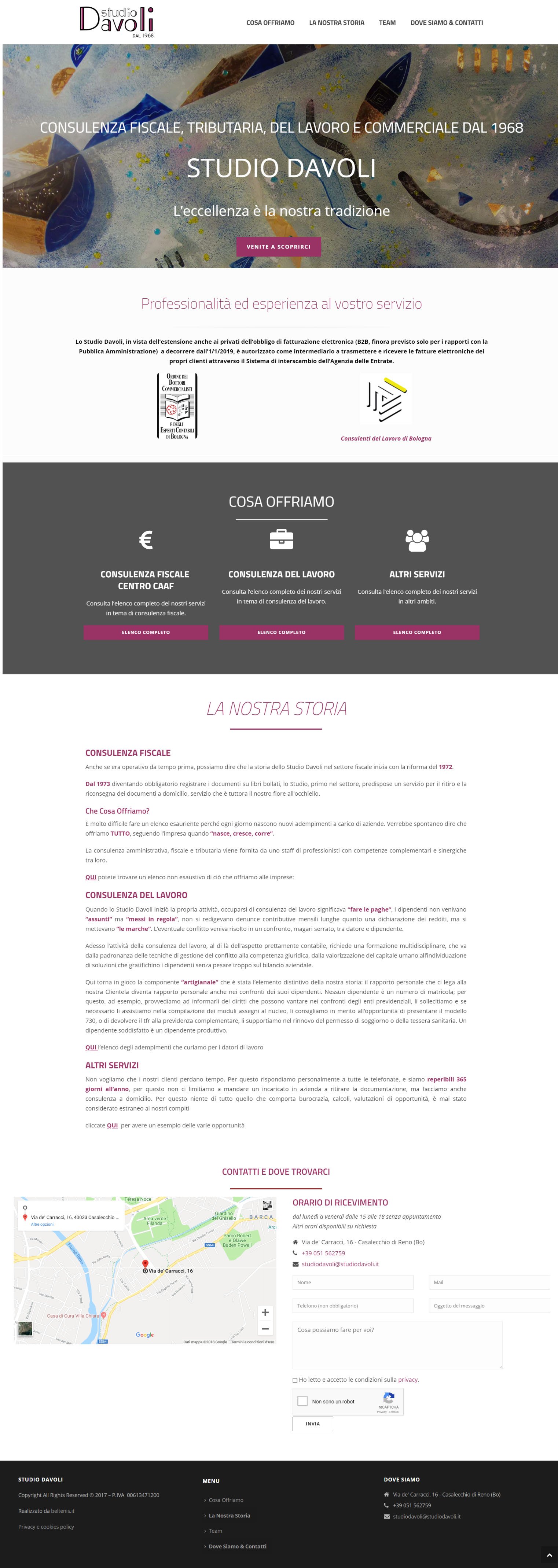 Sito web di Studio Davoli