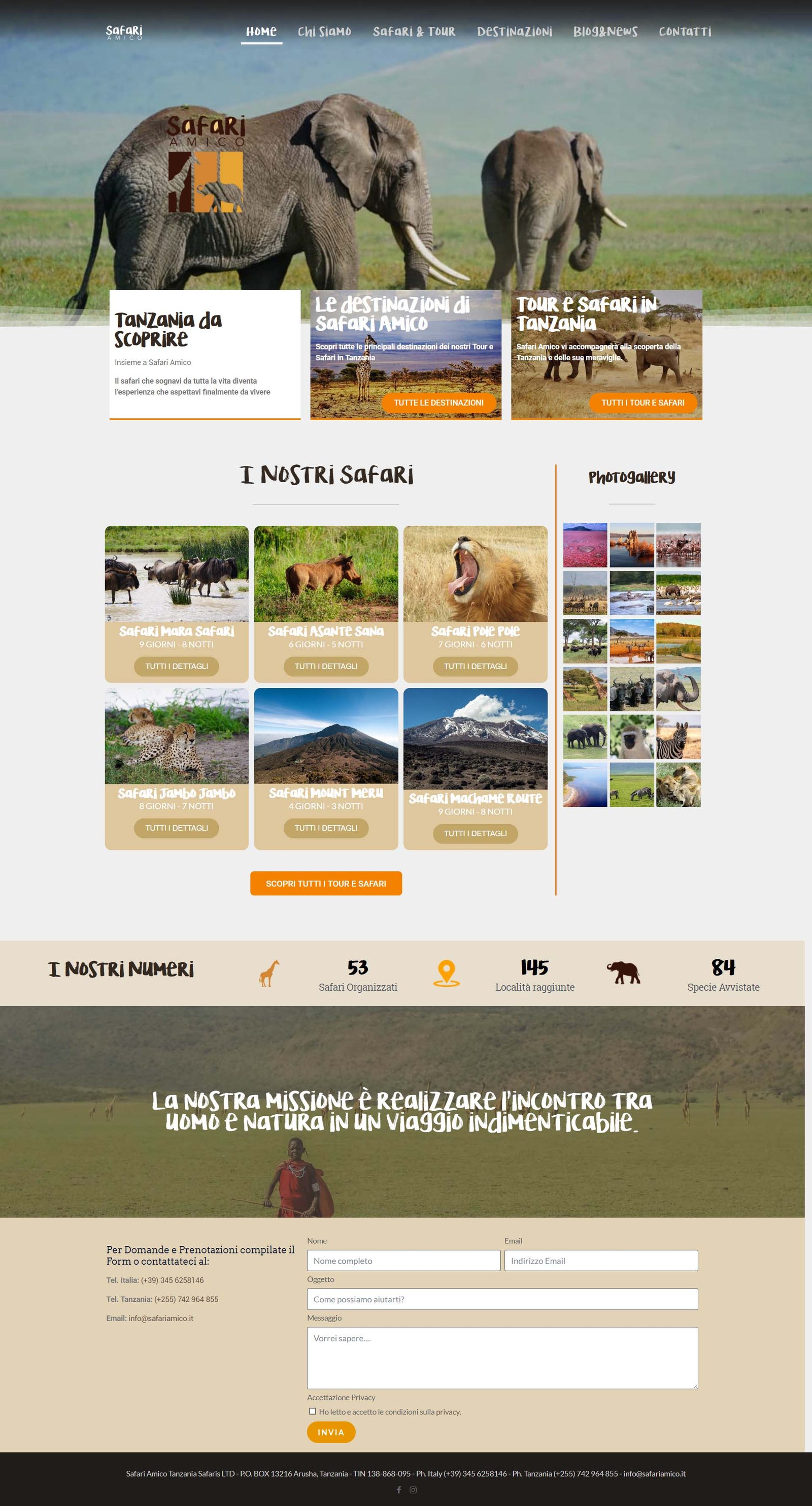 Anteprima del sito web