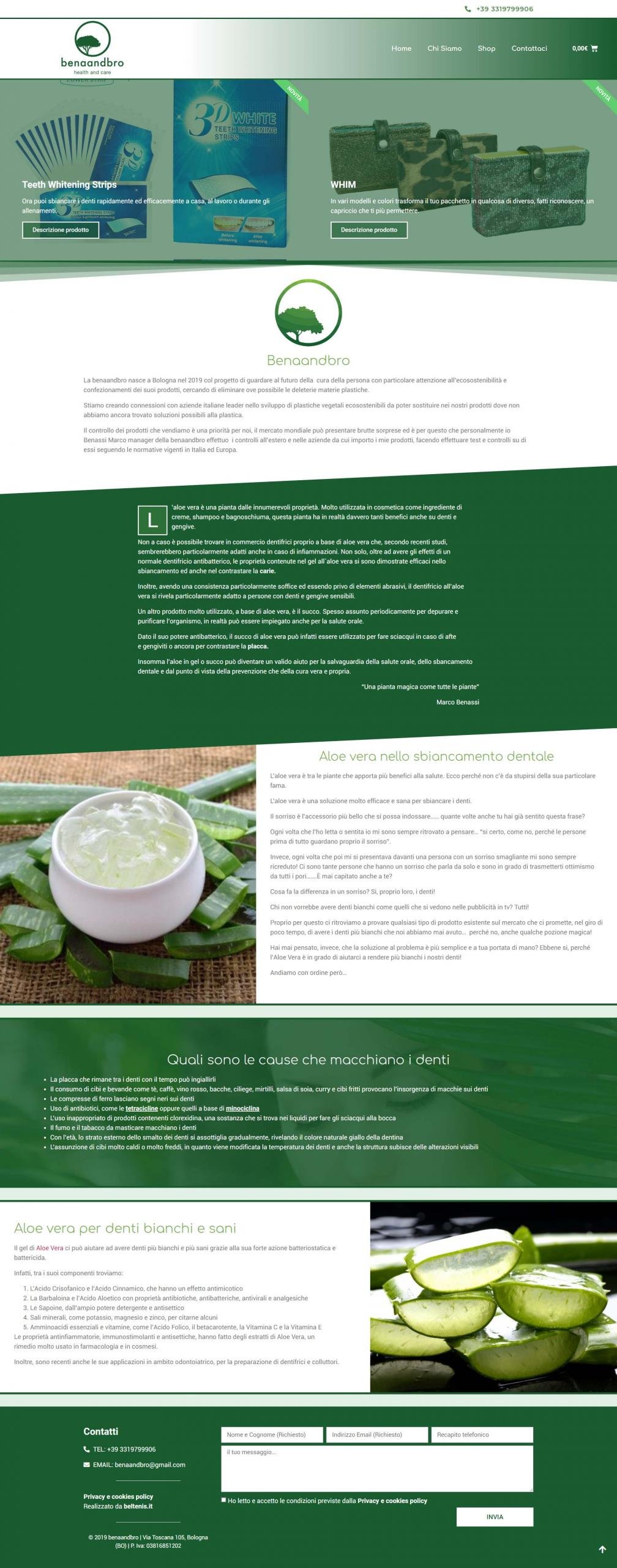 Sviluppo Landing Page Evoluta per benaandbro.it: Acquisizione Lead e Funzionalità E-commerce Integrate