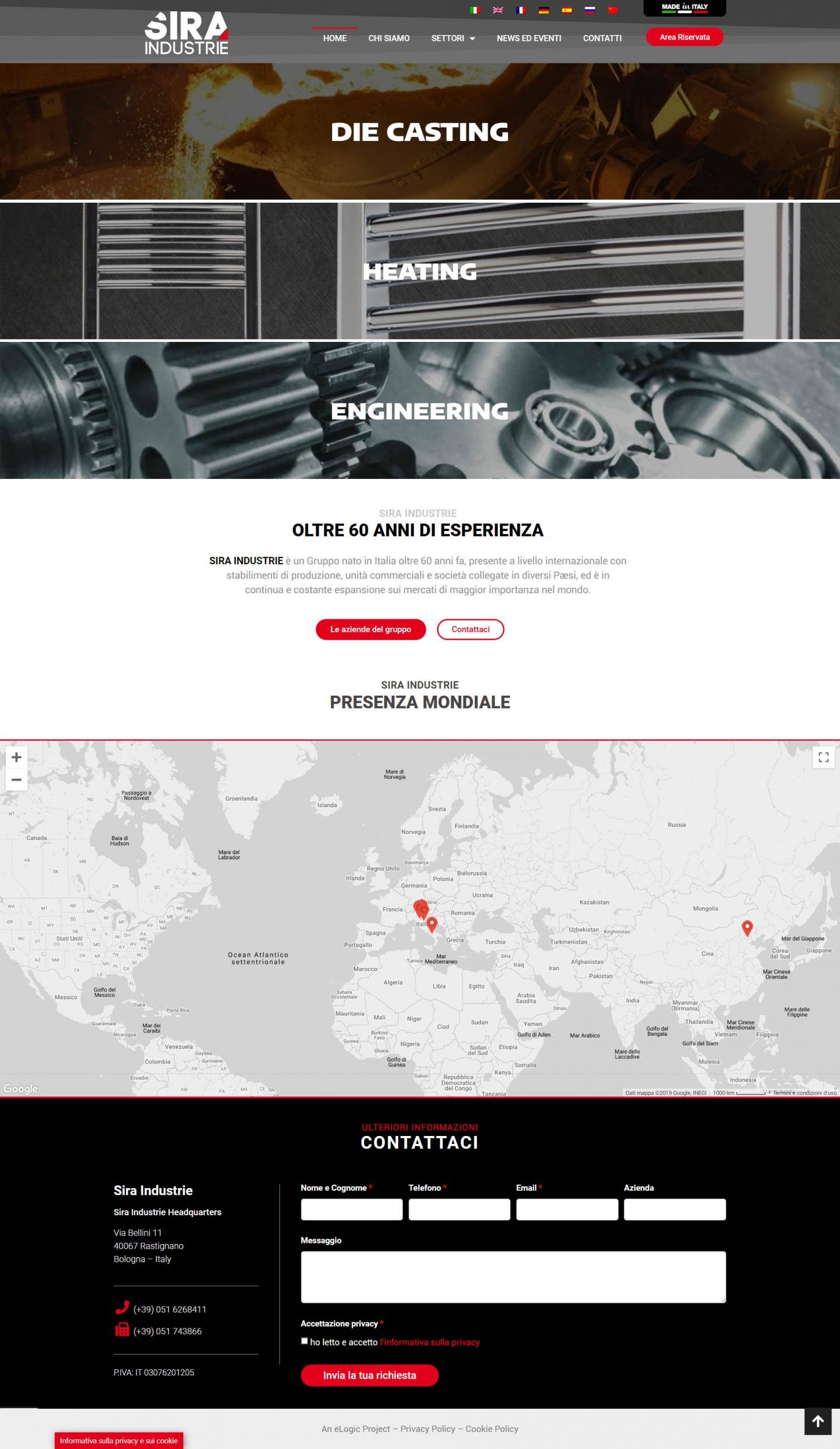 Nuovo sito per Sira Industrie