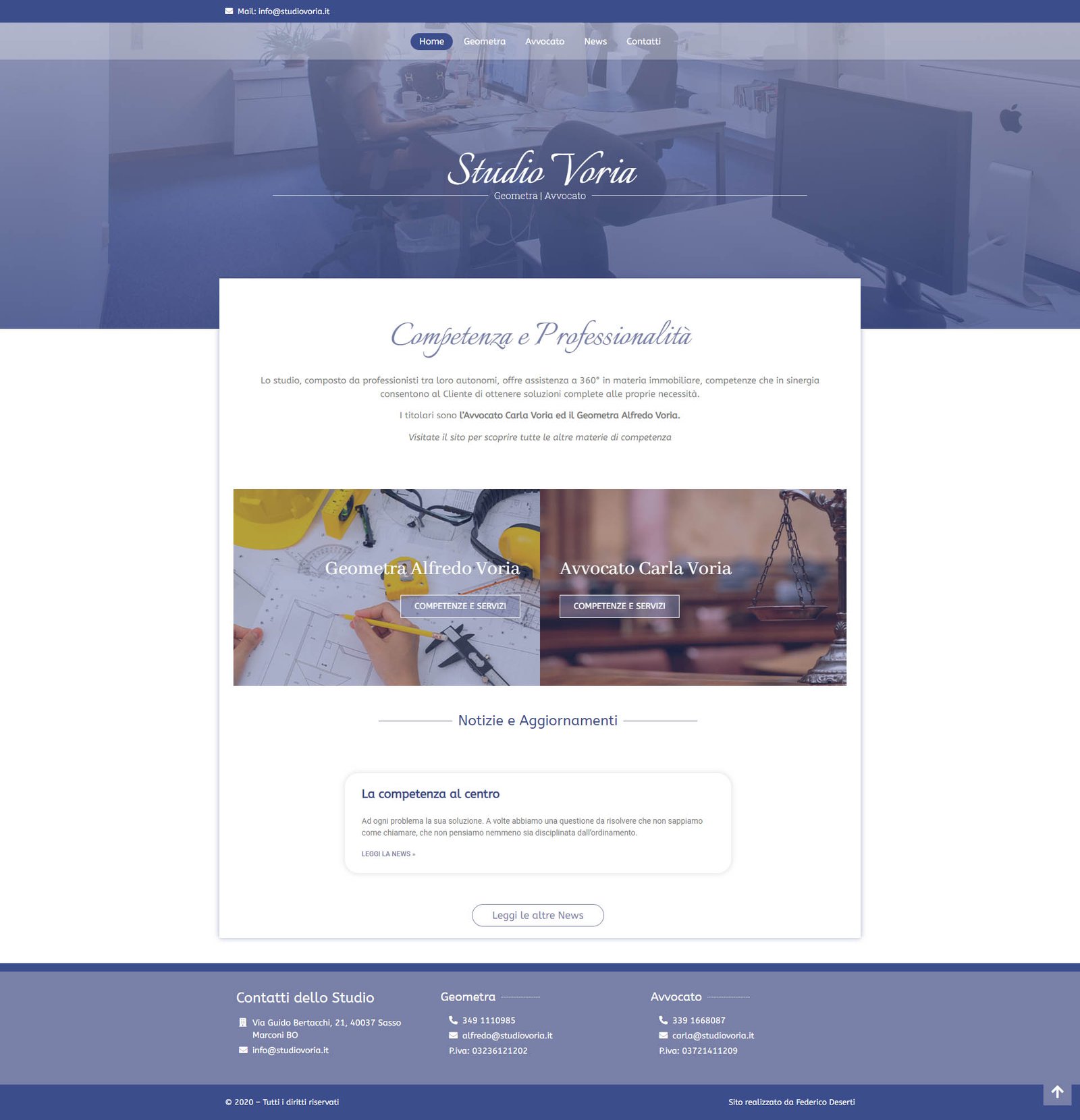 Sito web per Studio Tecnico Legale