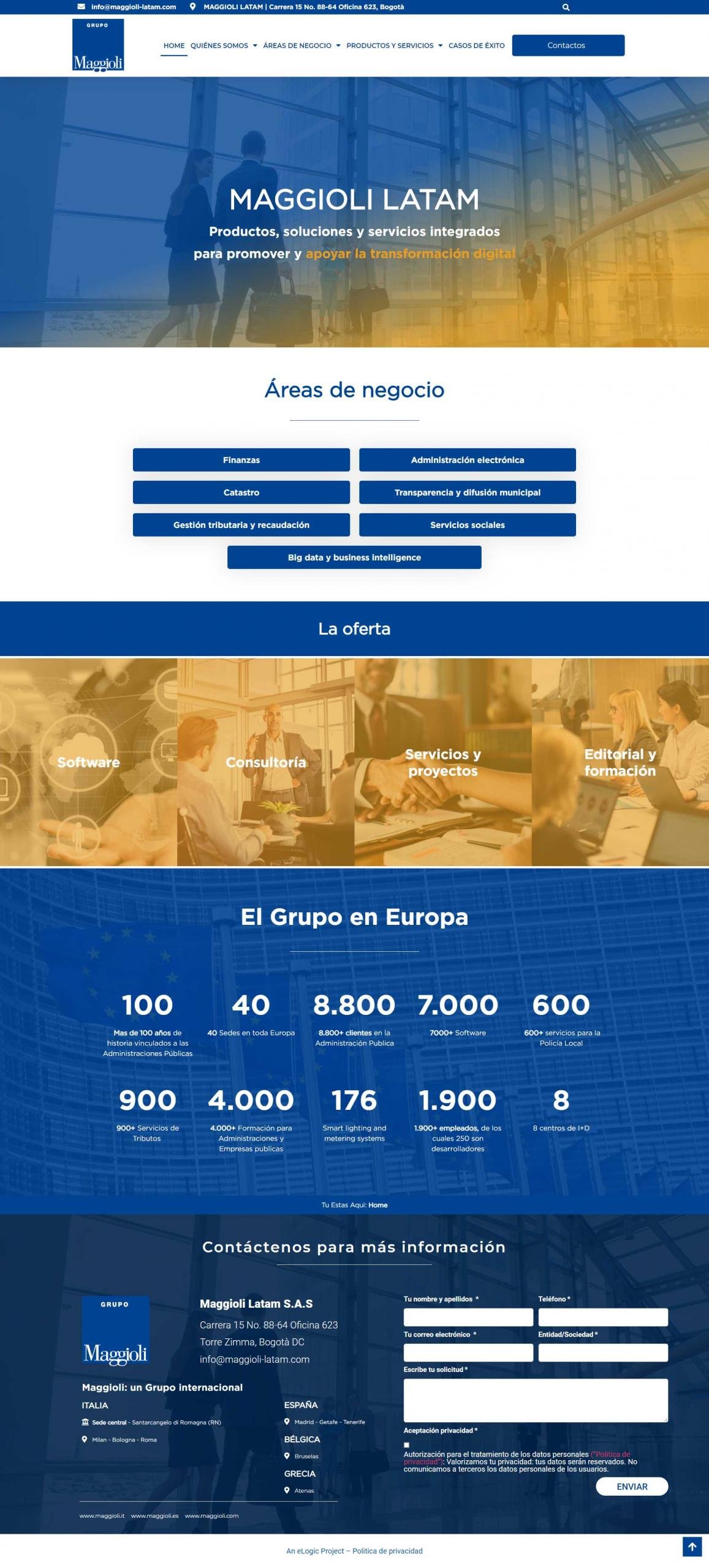 Sito Corporate per area Latam