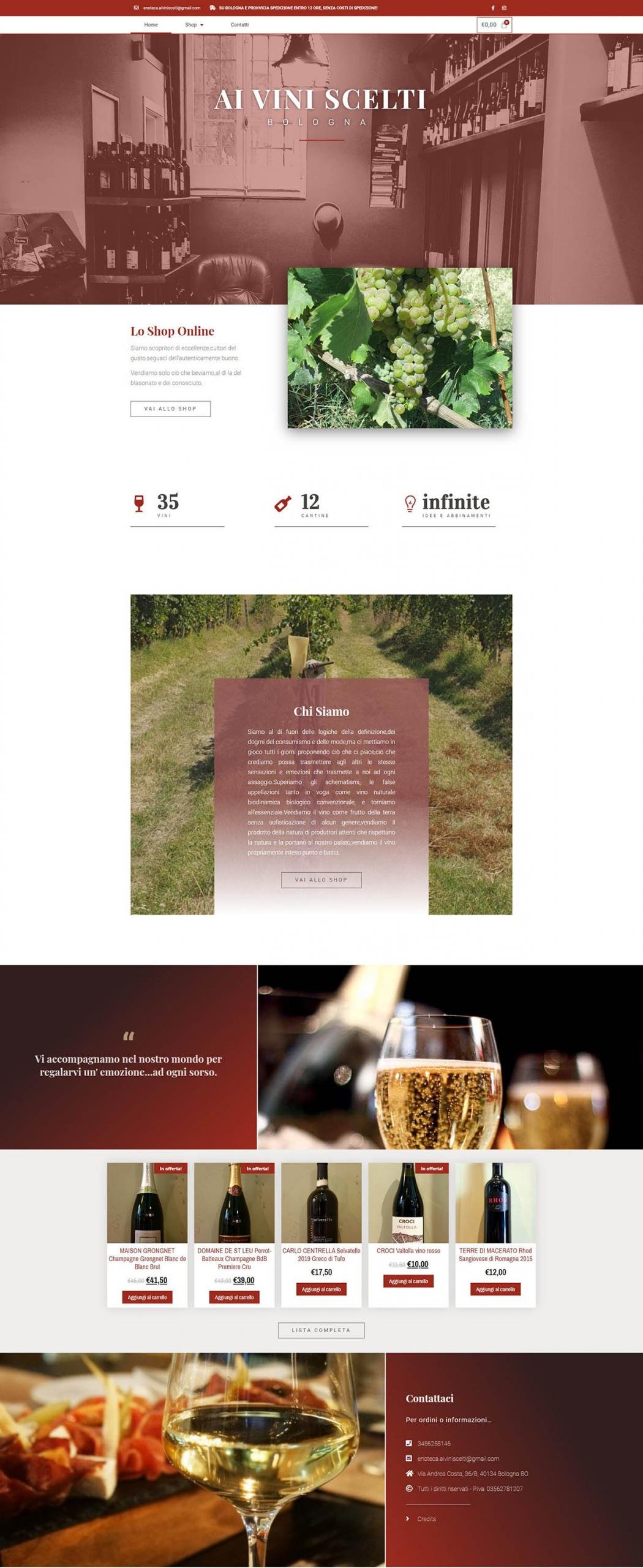 E-commerce Vini WordPress: Catalogo, Ordini & Spedizioni