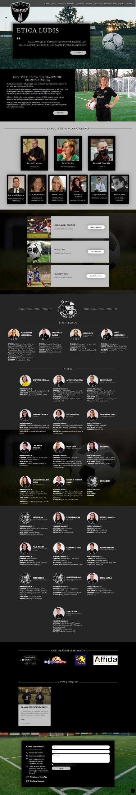 Anteprima del sito web