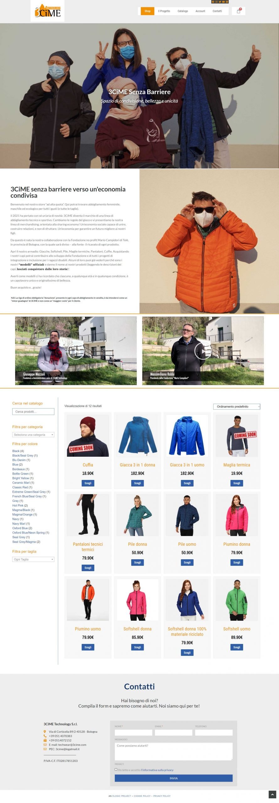 eCommerce aziendale per un progetto di beneficenza