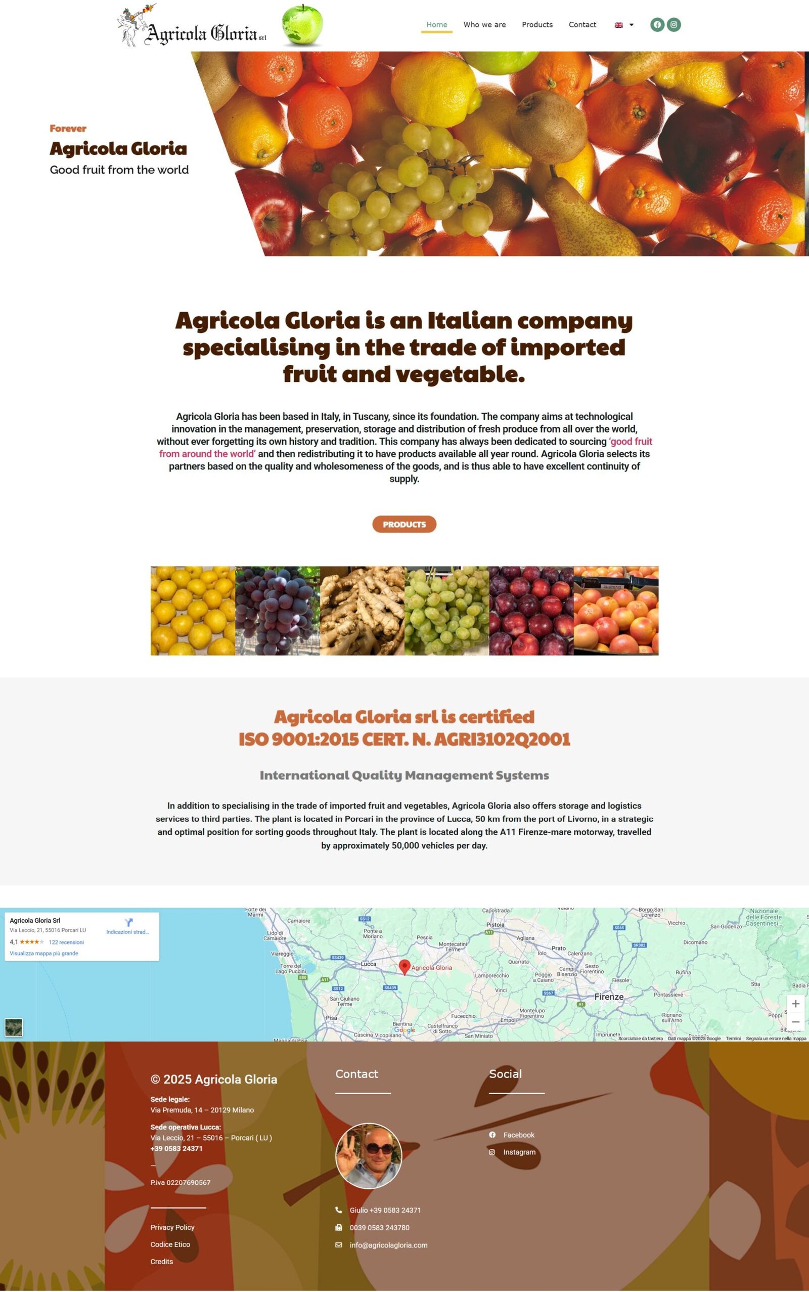 Anteprima del sito web